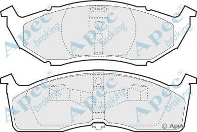 APEC BRAKING pad986 -  Комплект тормозных колодок, дисковый тормоз